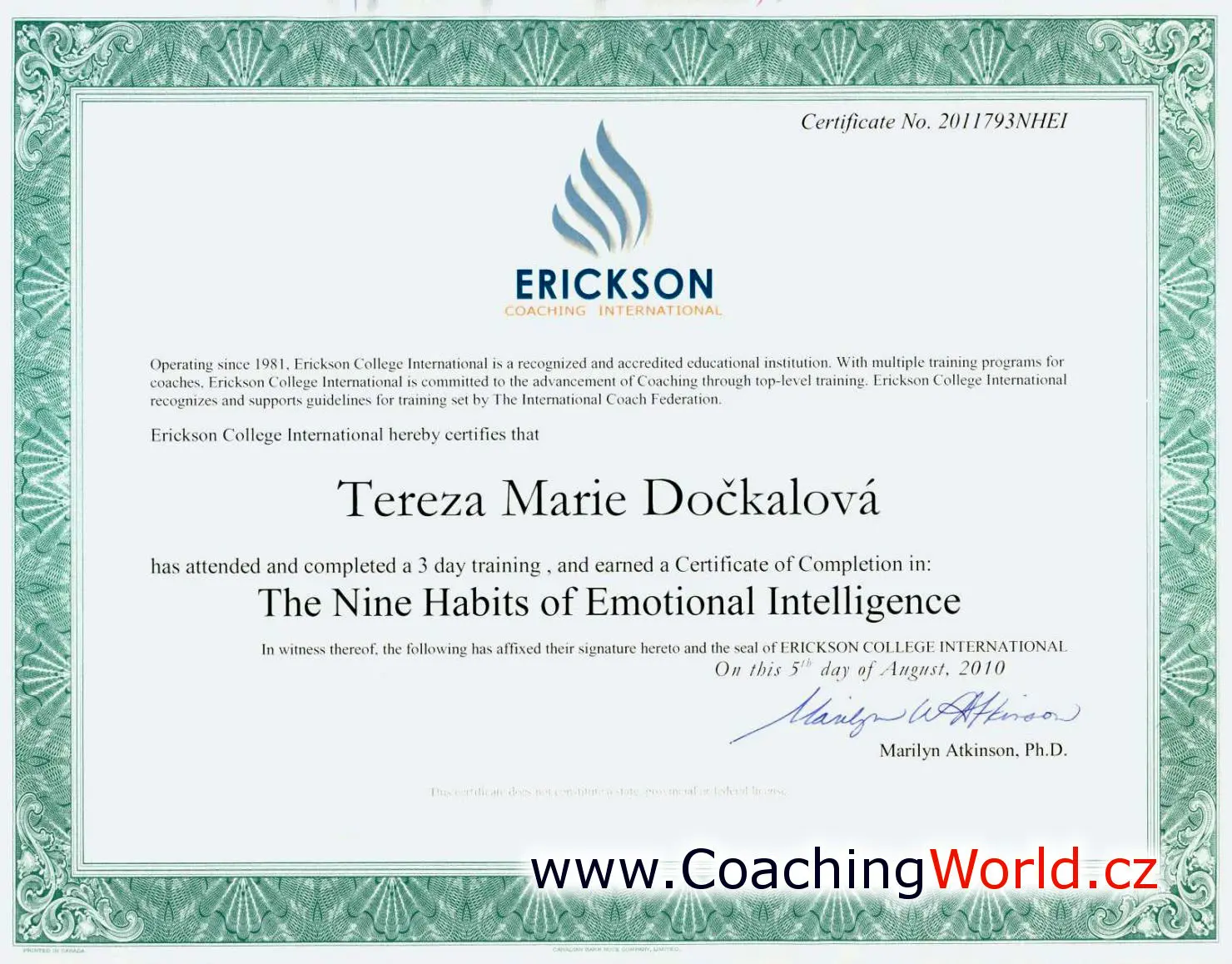 Mezinárodní certifikát NLP