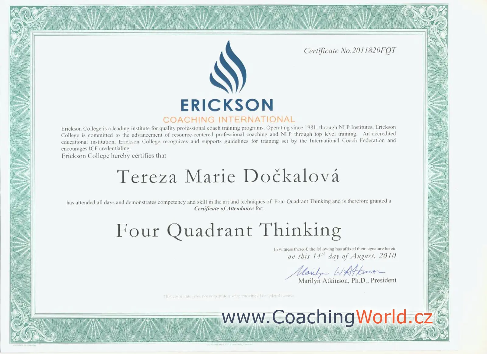 Erickson College - 9 Disciplines of Emotional Intelligence